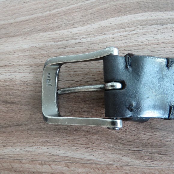 JOHN VARVATOS Men's Studded Brown Leather Belt - Size 34/85 - Picture 5 of 10